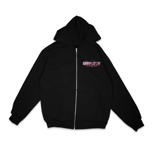 Dragon Cloud Zip-up Hoodie -  Pink Print