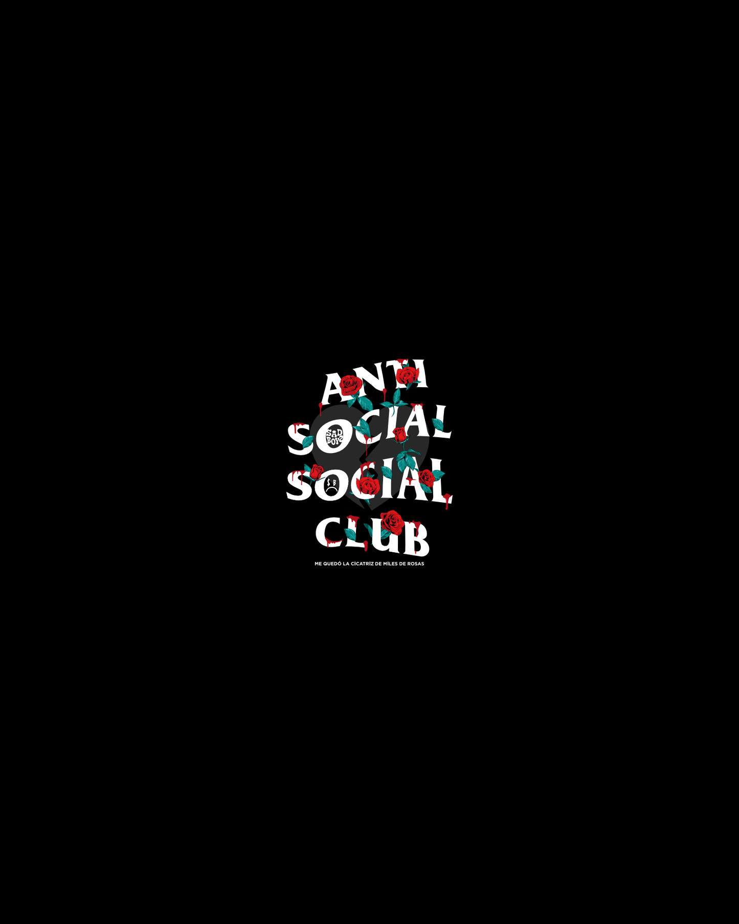 SADBOYZ x ASSC MILES DE ROSAS TEE - BLACK