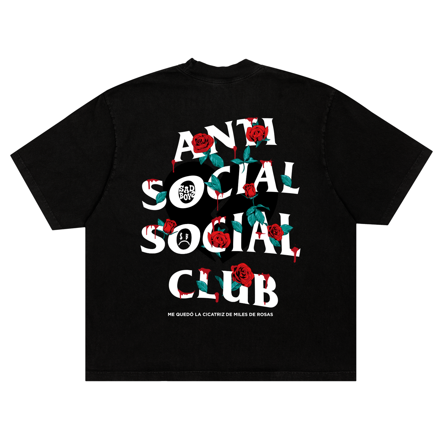 SADBOYZ x ASSC MILES DE ROSAS TEE - BLACK