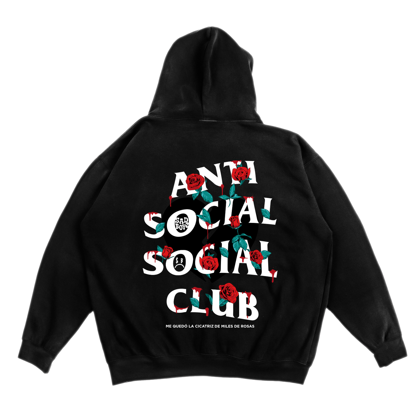 SADBOYZ x ASSC MILES DE ROSAS HOODIE - BLACK