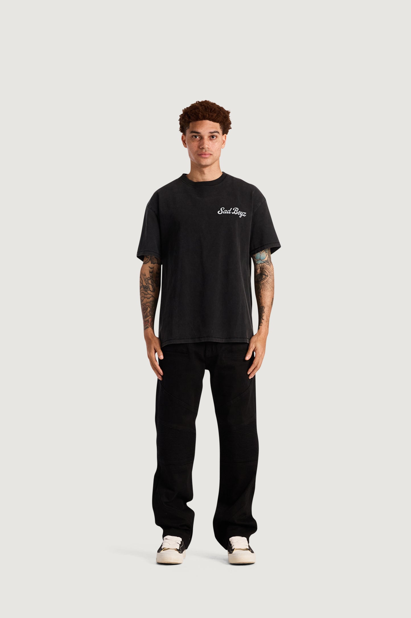 Embellish x Sad Boyz - Safety Heart Tee (Washed Black)