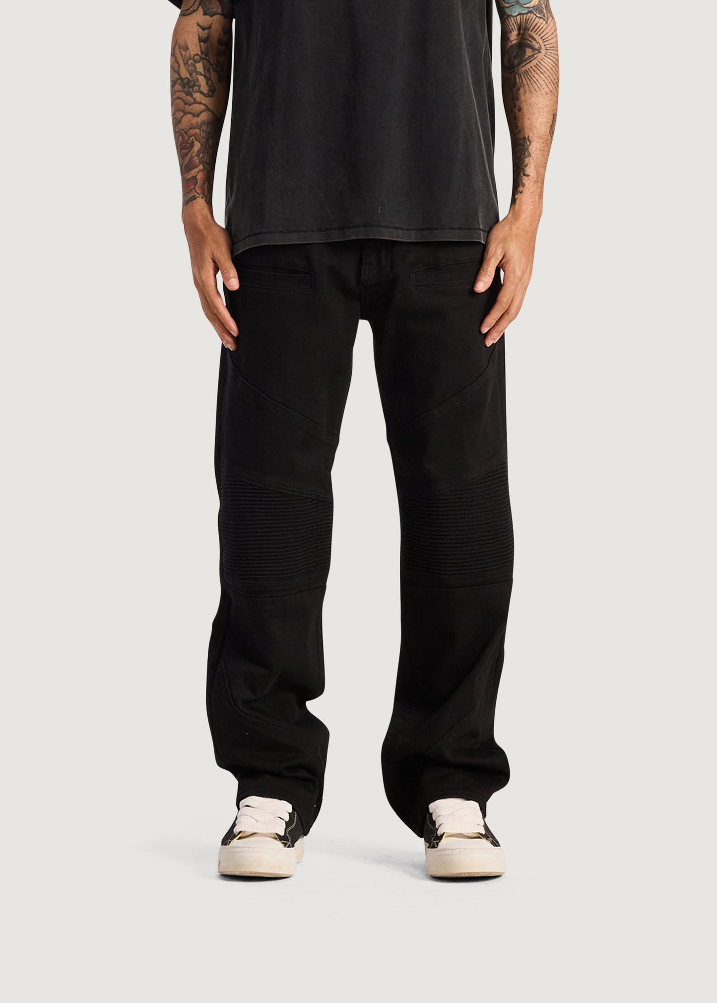 Embellish x Sad Boyz - Baggy Biker Denim (Black)