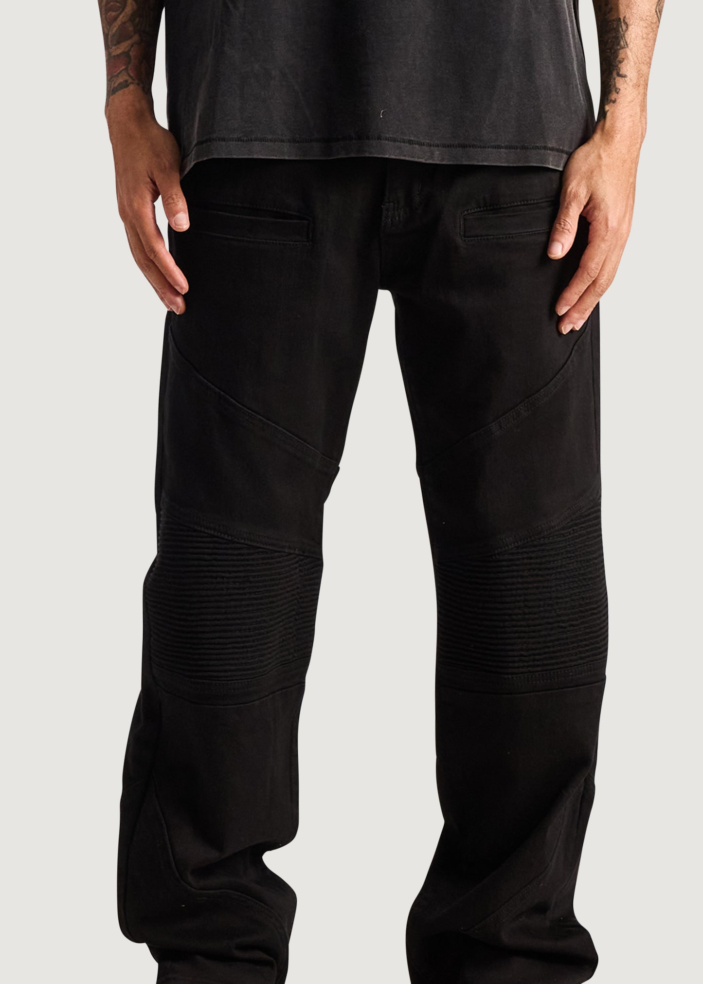 Embellish x Sad Boyz - Baggy Biker Denim (Black)