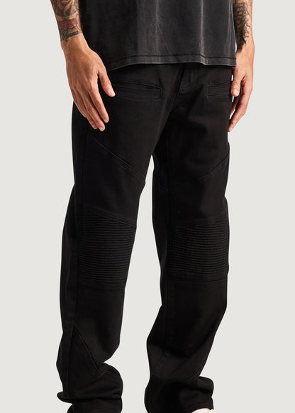 Embellish x Sad Boyz - Baggy Biker Denim (Black)