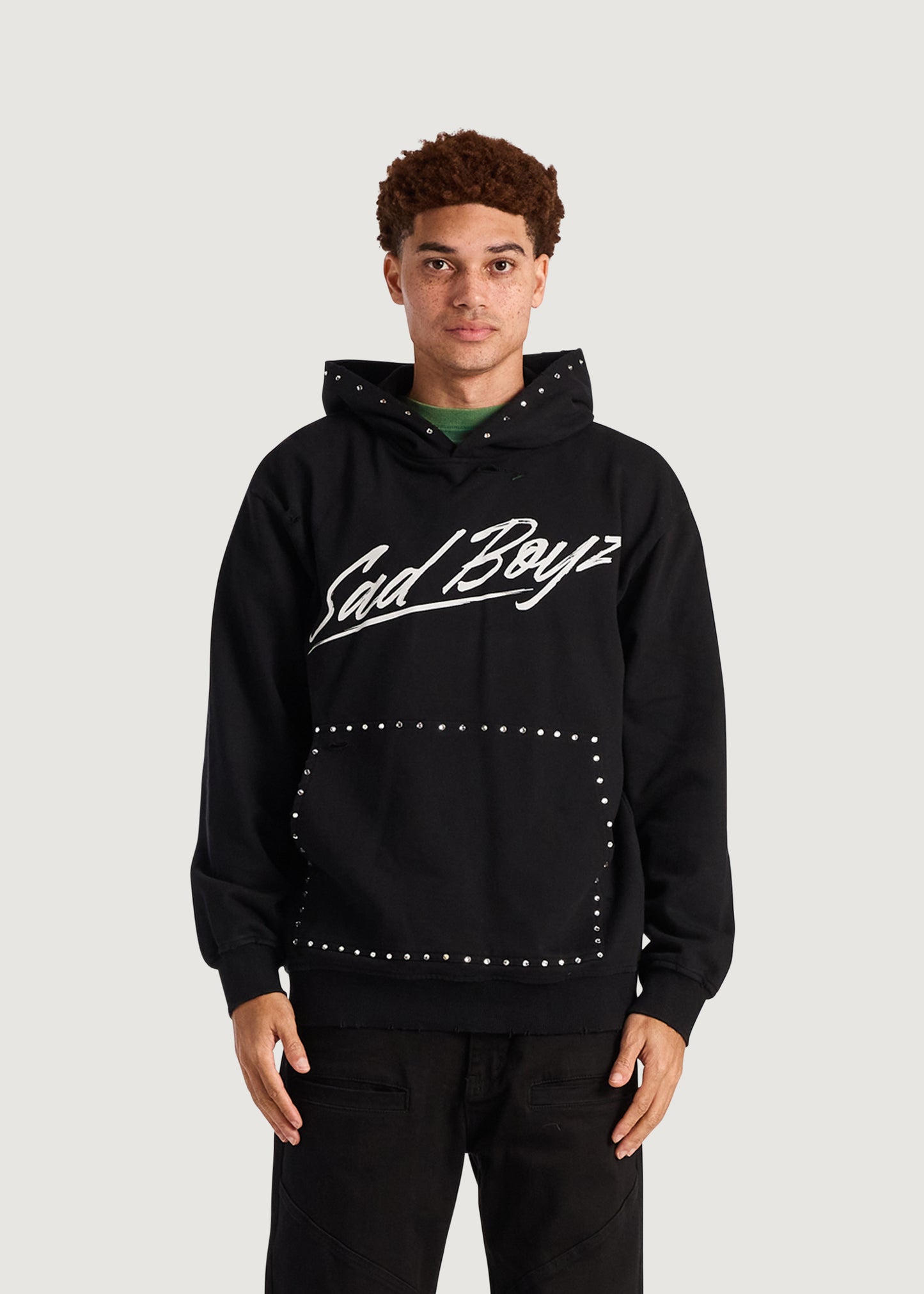 Embellish x Sad Boyz - Script Studded Pullover (Black)