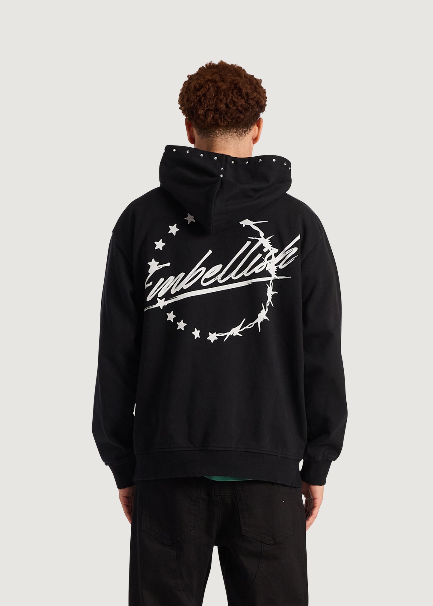 Embellish x Sad Boyz - Script Studded Pullover (Black)