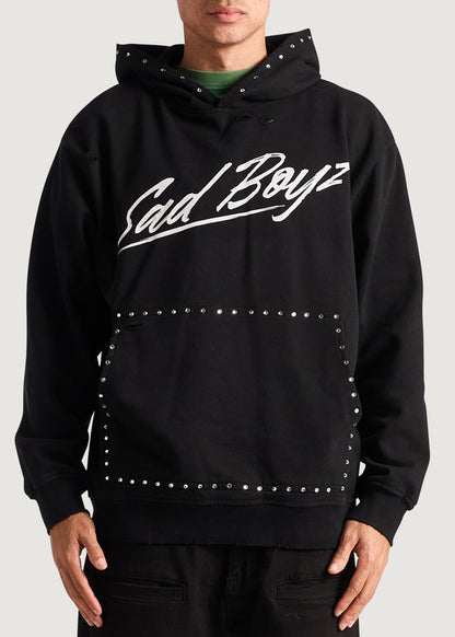 Embellish x Sad Boyz - Script Studded Pullover (Black)
