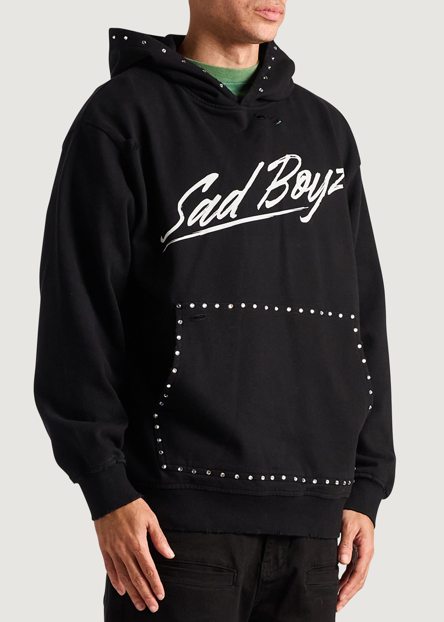 Embellish x Sad Boyz - Script Studded Pullover (Black)