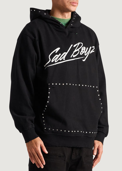 Embellish x Sad Boyz - Script Studded Pullover (Black)