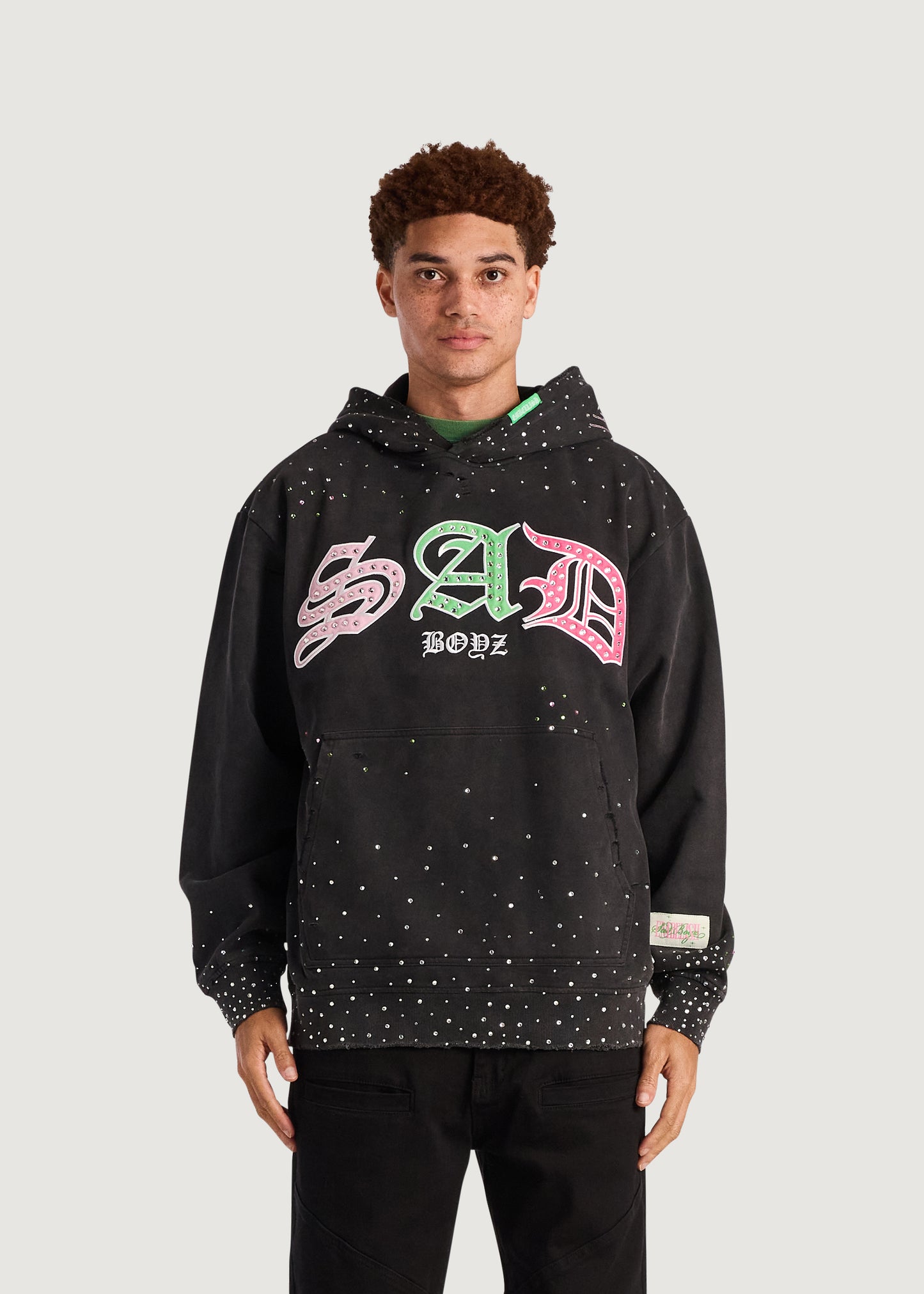 Embellish x Sad Boyz - Ode E Pullover Hoodie (Washed Black)