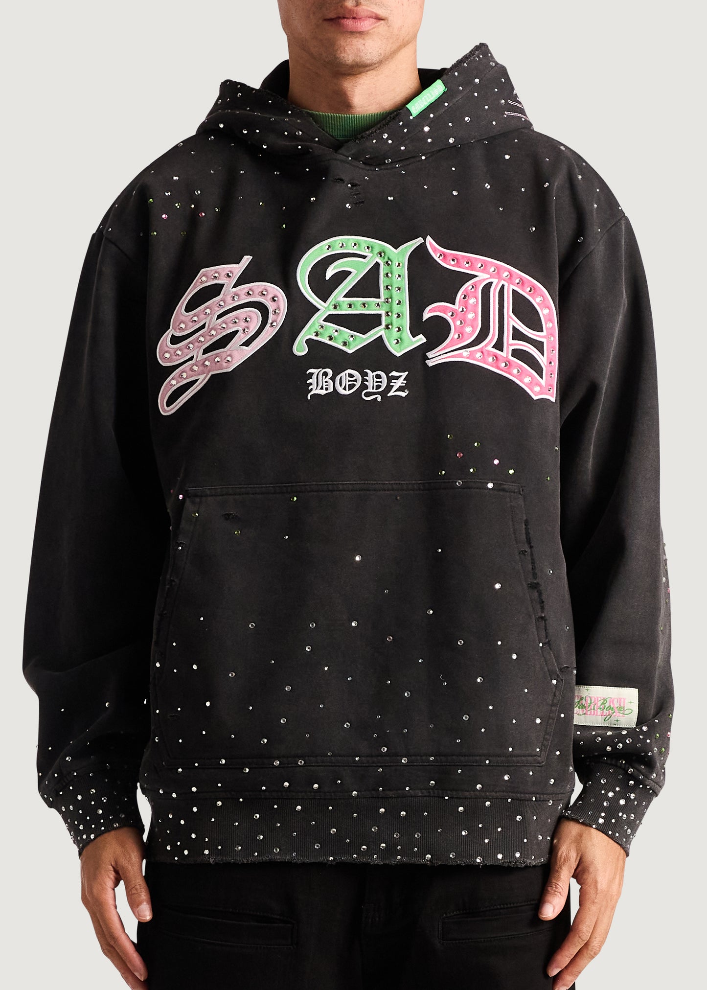 Embellish x Sad Boyz - Ode E Pullover Hoodie (Washed Black)