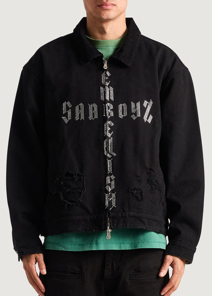 Embellish x Sad Boyz - Cross Logo Work Jacket (Black)
