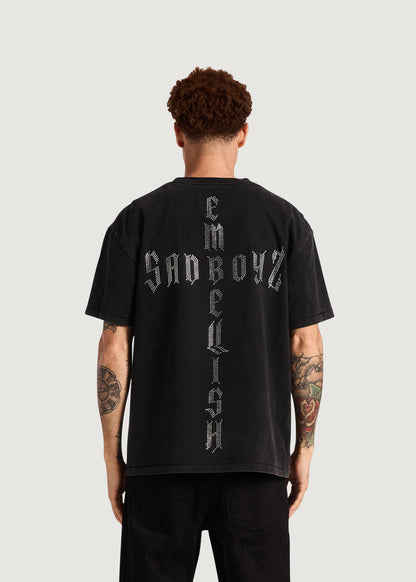 Embellish x Sad Boyz - Cross Logo Tee (Black)