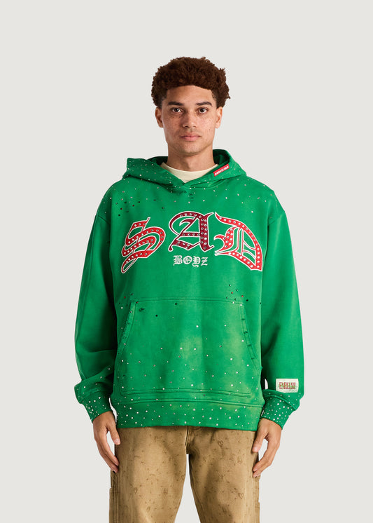 Embellish x Sad Boyz - Ode E Pullover Hoodie (Washed Green)