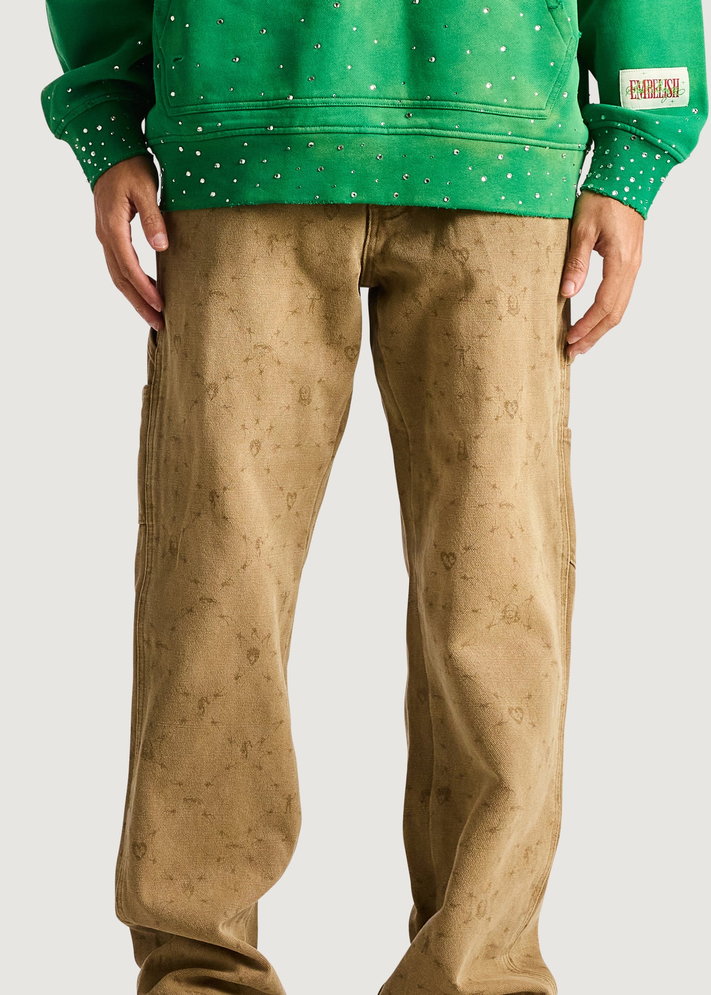 Embellish x Sad Boyz - Monogram Work Pant (Brown)