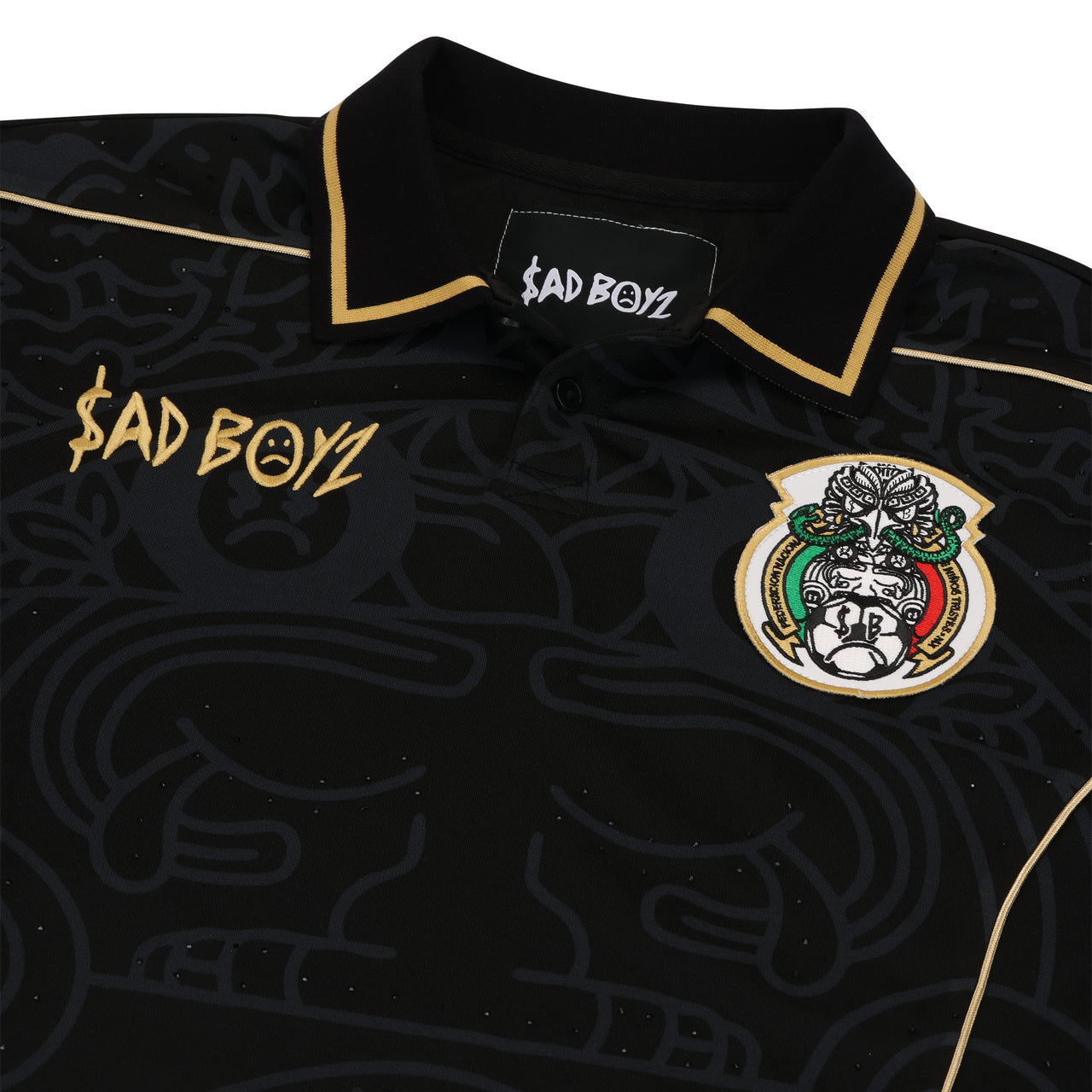 LIGA SAD BOYZ RHINESTONE JERSEY BLACK