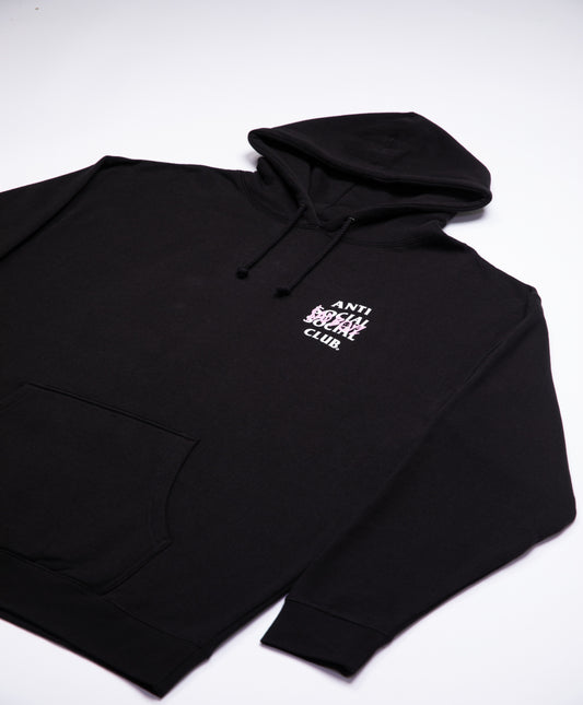 ANTI PINK BOX LOGO HOODIE - BLACK