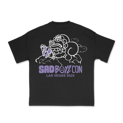 Dragon Cloud Tee Black - Purple Print