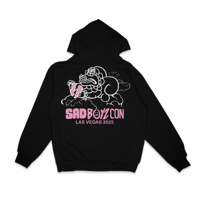 Dragon Cloud Zip-up Hoodie -  Pink Print