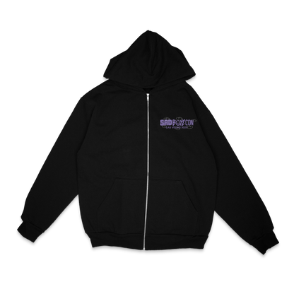 Dragon Cloud Zip-up Hoodie -  Purple Print