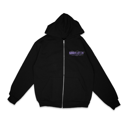 Dragon Cloud Zip-up Hoodie -  Purple Print