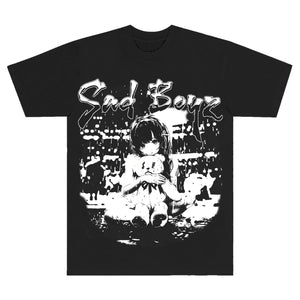 SAD BEAR TEE BLACK