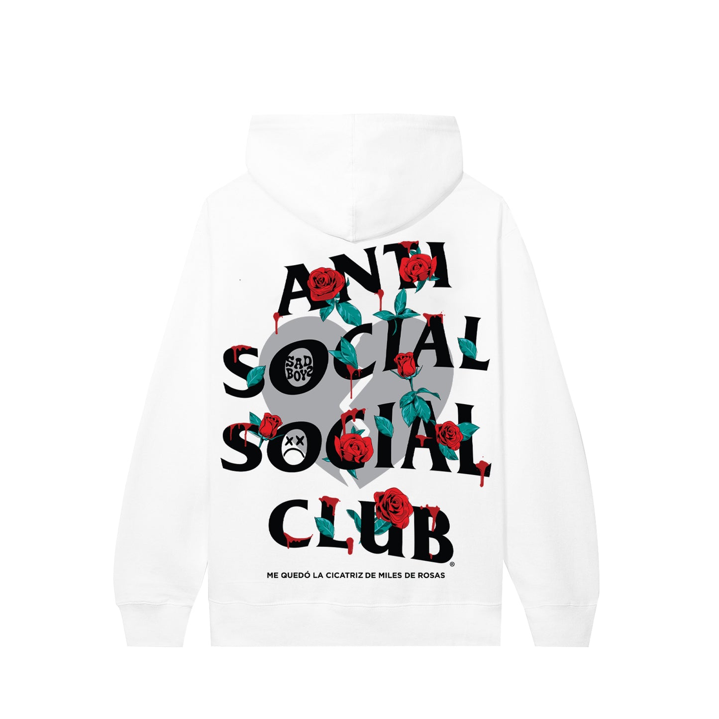 Sadboyz x ASSC Thorns White Hoodie