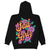 SADGIRLZ FLORAL HOODIE - BLACK