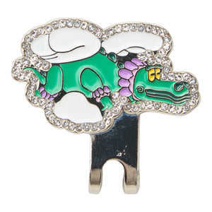 MUSICA DRAGON HAT CLIP - SILVER/GREEN