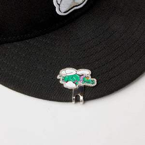 MUSICA DRAGON HAT CLIP - SILVER/GREEN