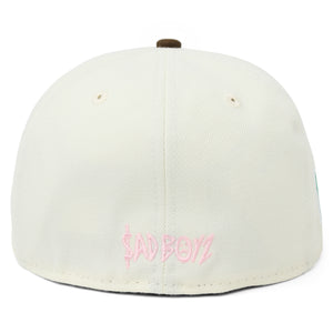 SB X NEW ERA SAD FACE FITTED HAT - OFF WHITE