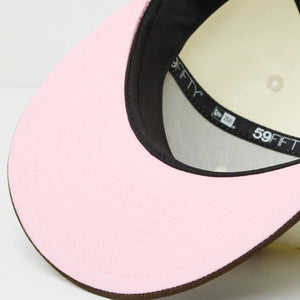 SB X NEW ERA SAD FACE FITTED HAT - OFF WHITE