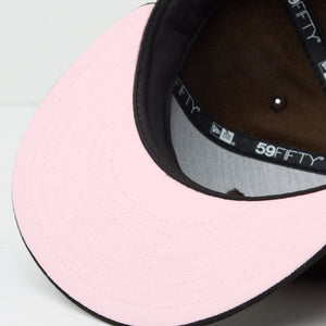 SB X NEW ERA SAD FACE FITTED HAT - BROWN