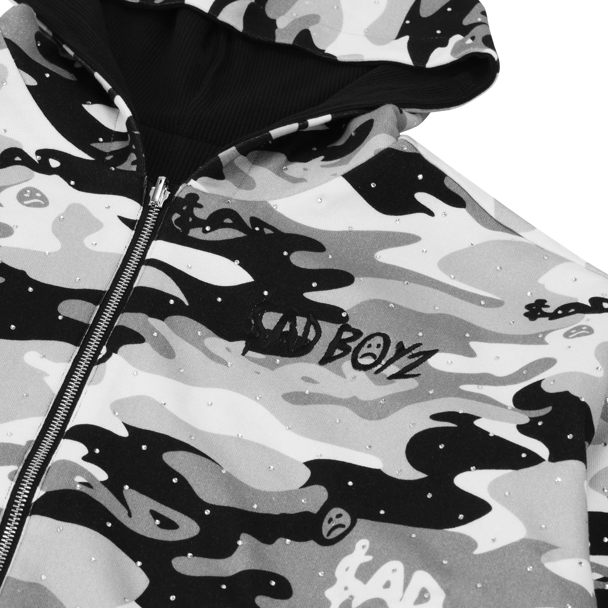 SNOW CAMO ZIP UP