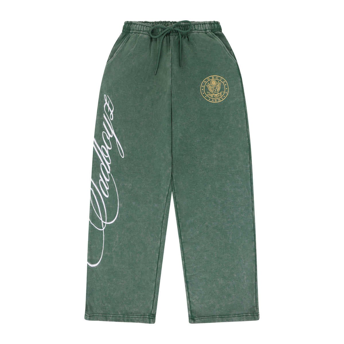GREEN SCRIPT SWEATPANTS