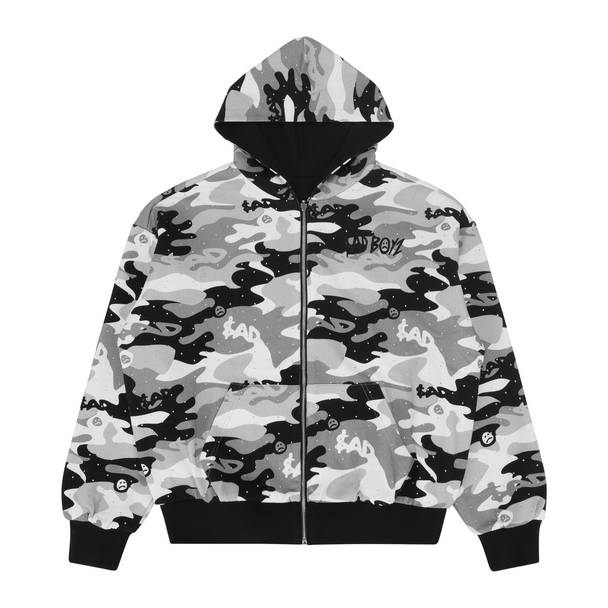 SNOW CAMO ZIP UP