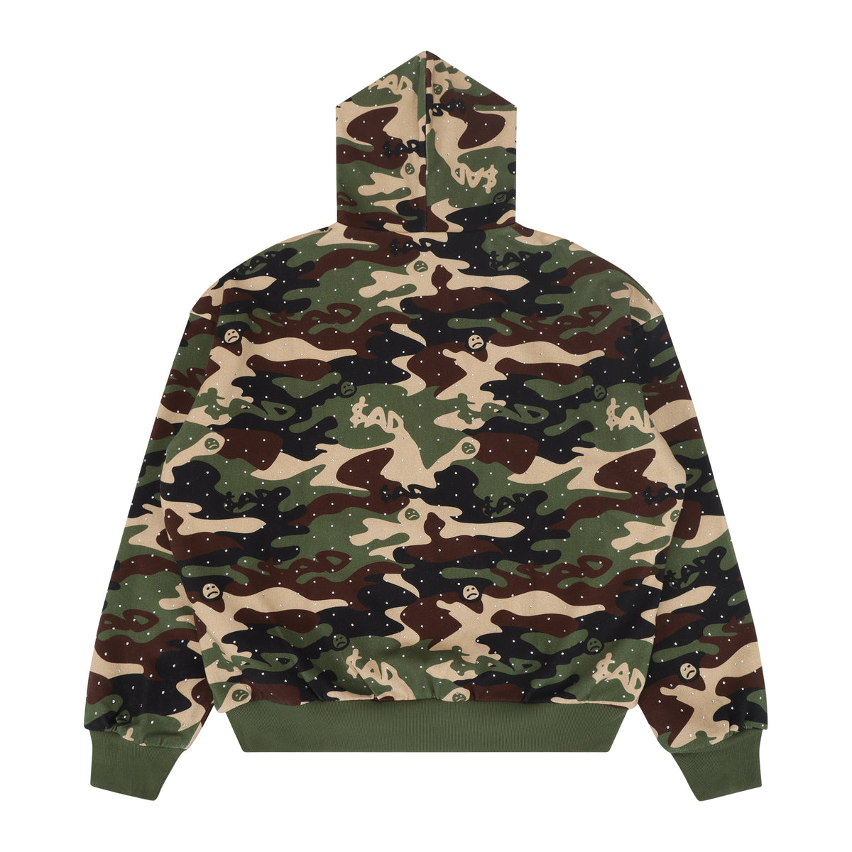WOODLAND CAMO ZIP UP