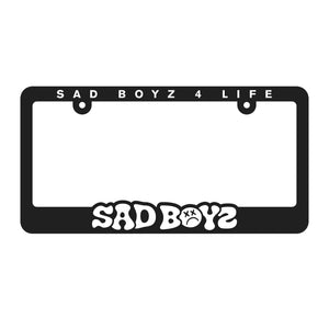 Sad Boyz License Plate Frame - Black
